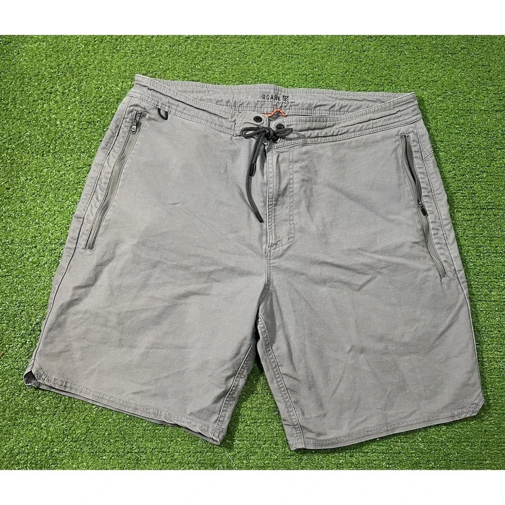 Roark Hiking Shorts SZ 34 Gray Layover Traveler Performance Gorp Core 8